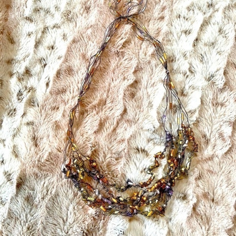 Unique Thread Multicolored Delicate Neckla… - Picture 2 of 7